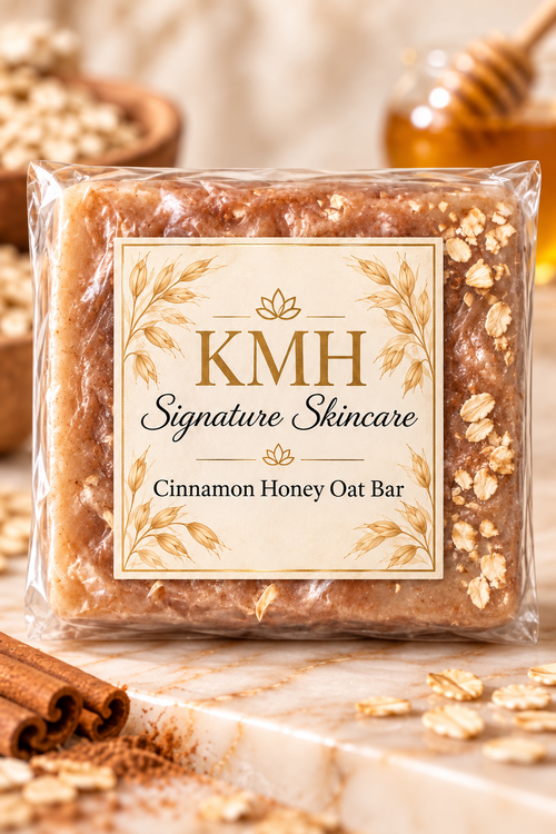 KMH Cinnamon Honey Oat Bar with square label